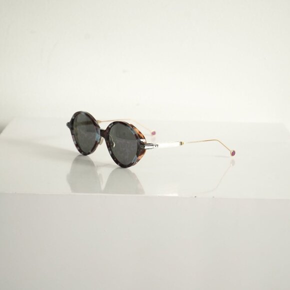 Christian Dior Umbrage Round Sunglasses with Violet Mirror Lenses main image 6